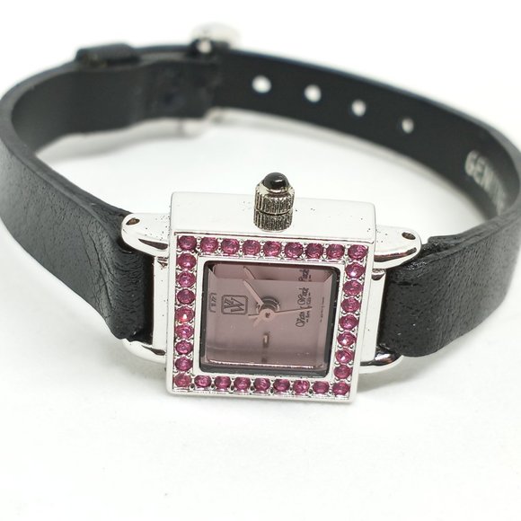 Victoria Wieck Beverly Hills B2521/A Women's 15mm Pink Crystal Square Watch - Picture 6 of 11